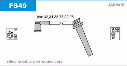 Свечной кабель / соединительные элементы JANMOR для FORD MONDEO III Turnier (BWY) 2.5 V6 24V