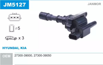 Катушка зажигания / элемент катушки зажигания JANMOR для KIA SORENTO I (JC) 3.5 V6 4WD