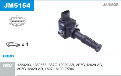 Катушка зажигания / элемент катушки зажигания JANMOR для FORD MONDEO III Turnier (BWY) 1.8 SCi