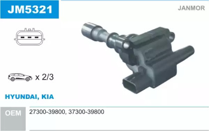 Катушка зажигания / элемент катушки зажигания JANMOR для KIA SORENTO I (JC) 3.5 V6 4WD