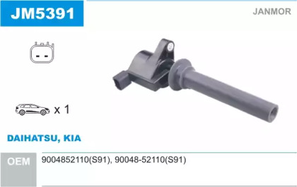Катушка зажигания / элемент катушки зажигания JANMOR для KIA PRIDE (DA) 1.1 i