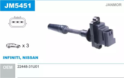 Система зажигания / накаливания JANMOR для NISSAN MAXIMA / MAXIMA QX IV (A32) 2.5 V6 24V