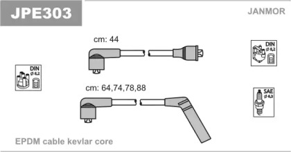 Свечной кабель / соединительные элементы JANMOR для MITSUBISHI LANCER III (C1_A, C6_A) 1.2 GL (C15AS)