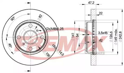 Тормозной диск FREMAX для TOYOTA CARINA II седан (_T15_) 1.6 (AT151_)