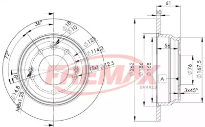 Тормозной диск FREMAX для KIA CEE'D Хэтчбек (ED) 1.6