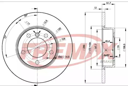 Тормозной диск FREMAX для BMW 3 Compact (E36) 318 ti
