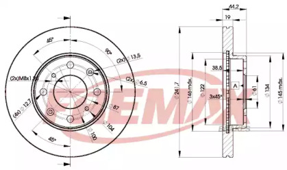 Дисковой тормозной механизм FREMAX для HONDA CIVIC II Shuttle (EE) 1.6 i 16V 4WD (EE4)
