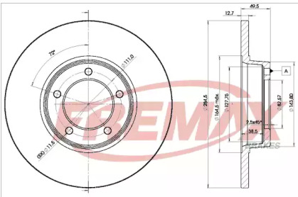 Тормозной диск FREMAX для JAGUAR E-TYPE Convertible 4.2 (Series2)