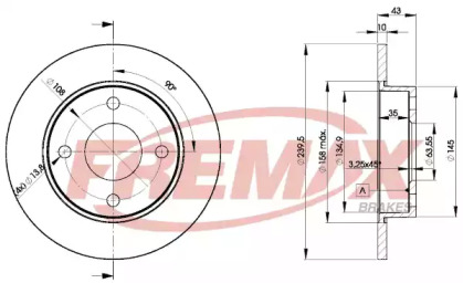 Тормозной диск FREMAX для MAZDA 121 III (JASM, JBSM) 1.8 D