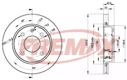 Тормозной диск FREMAX для FORD FIESTA III (GFJ) 1.6