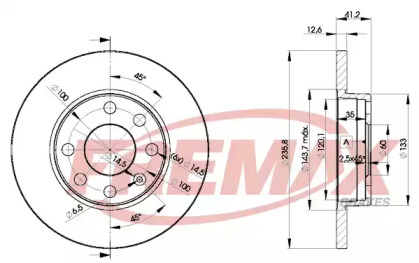 Дисковой тормозной механизм FREMAX для CHEVROLET CORSA Пикап 1.4 GLS