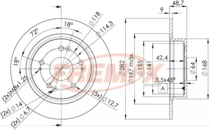 Дисковой тормозной механизм FREMAX для HONDA ACCORD VIII универсал (CW) 2.2 i-DTEC (CW3)