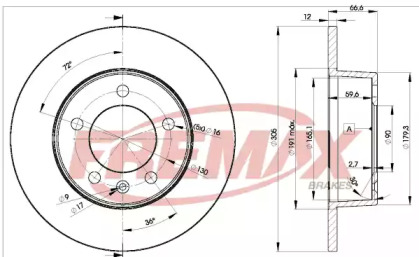 Тормозной диск FREMAX для NISSAN INTERSTAR Фургон (X70) dCi 140