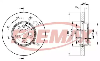 Дисковой тормозной механизм FREMAX для VW TRANSPORTER IV c бортовой платформой/ходовая часть (70XD) 1.9 TD