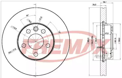 Дисковой тормозной механизм FREMAX для VW TRANSPORTER IV c бортовой платформой/ходовая часть (70XD) 1.9 TD