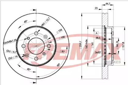 Тормозной диск FREMAX для HONDA CIVIC V седан (EG, EH) 1.6 VTi (EG9)
