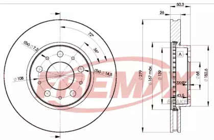 Дисковой тормозной механизм FREMAX для VOLVO 940 II (944) 2.3 Turbo