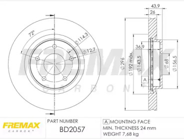 Дисковой тормозной механизм FREMAX для NISSAN JUKE (F15) 1.6 DIG-T 4x4