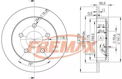 Тормозной диск FREMAX для CHEVROLET ALERO 3.4 V6