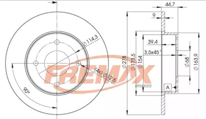 Дисковой тормозной механизм FREMAX для NISSAN PRIMERA Traveller (WP11) 2.0 TD