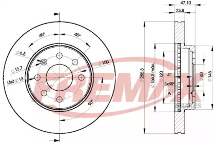 Тормозной диск FREMAX для DAEWOO MUSSO (FJ) 2.3