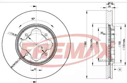 Тормозной диск FREMAX для HONDA ACCORD IV купе (CB, CC) 2.0 i 16V (CC1)