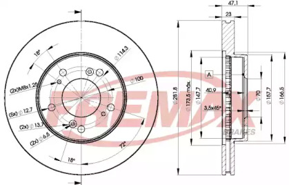 Тормозной диск FREMAX для HONDA PRELUDE V (BB_) 2.2 16V (BB6, BB8)