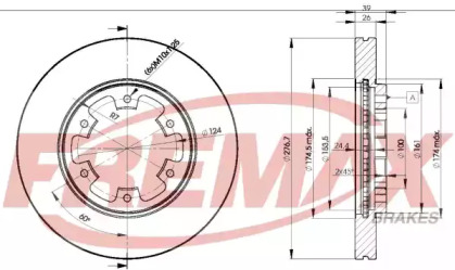 Тормозной диск FREMAX для NISSAN TERRANO I (WD21) 2.4 i 4WD