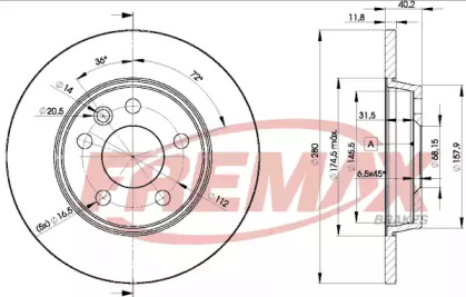 Дисковой тормозной механизм FREMAX для VW TRANSPORTER IV c бортовой платформой/ходовая часть (70XD) 1.9 TD