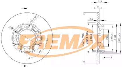 Тормозной диск FREMAX для MAZDA 323 II (BD) 1.1