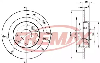 Дисковой тормозной механизм FREMAX для MAZDA 323 S IV (BG) 1.8 16V Turbo 4WD
