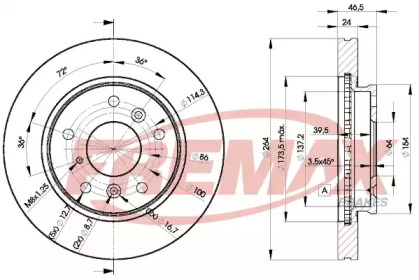 Тормозной диск FREMAX для MAZDA 626 III Hatchback (GD) 2.0 16V