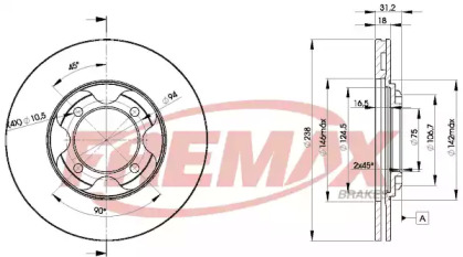 Дисковой тормозной механизм FREMAX для MAZDA 323 II (BD) 1.5