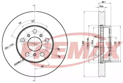 Дисковой тормозной механизм FREMAX для LEXUS ES (VCV10_, VZV21_) 250 (VZV21_)