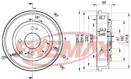 Барабанный тормозной механизм FREMAX для HONDA CIVIC I Shuttle (AN, AR) 1.5 4WD (AR)