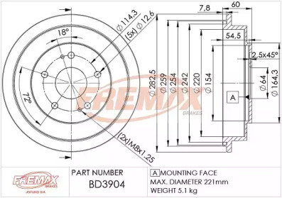 Барабанный тормозной механизм FREMAX для HONDA ACCORD VIII универсал (CW) 2.0 i