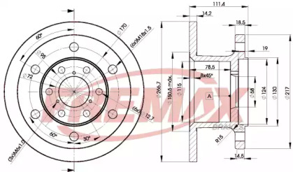 Тормозной диск FREMAX для ALFA ROMEO AR 8 c бортовой платформой/ходовая часть (280_) 2.4 TD
