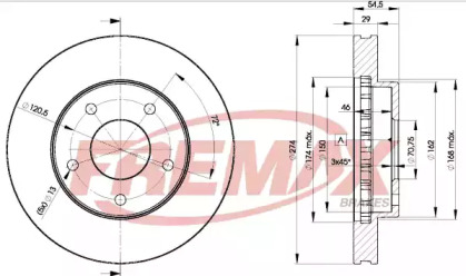 Дисковой тормозной механизм FREMAX для CHEVROLET S10 Пикап 4.3 4x4