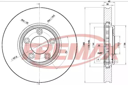 Тормозной диск FREMAX для JAGUAR S-TYPE (X200) 2.7 D