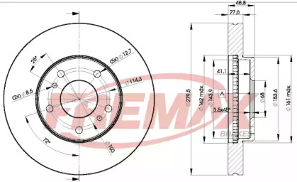 Тормозной диск FREMAX для NISSAN PRIMERA Hatchback (P12) 1.6