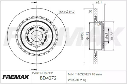 Дисковой тормозной механизм FREMAX для NISSAN 370 Z Roadster (Z34) 3.7