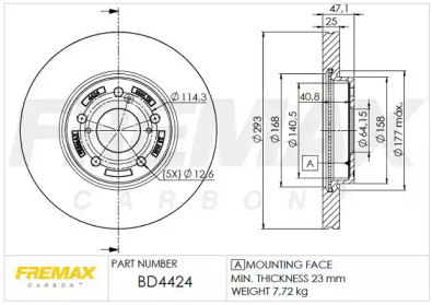 Дисковой тормозной механизм FREMAX для HONDA HR-V (RU) 1.6 i-DTEC (RU8)