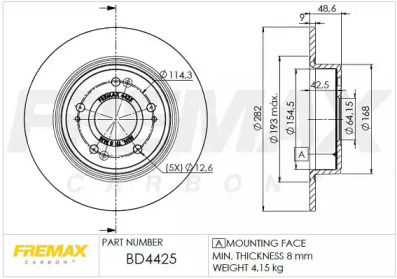 Дисковой тормозной механизм FREMAX для HONDA HR-V (RU) 1.6 i-DTEC (RU8)