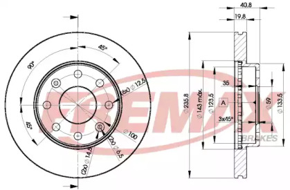 Тормозной диск FREMAX для CHEVROLET KALOS 1.2