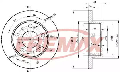 Дисковой тормозной механизм FREMAX для PEUGEOT J5 автобус (290P) 2.5 TD