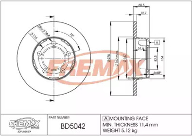 Дисковой тормозной механизм FREMAX для CHEVROLET CAMARO 5.7