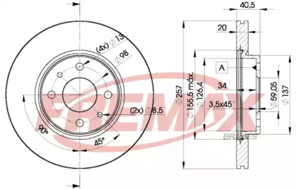 Тормозной диск FREMAX для ALFA ROMEO 146 (930_) 1.7 i.e. 16V (930.B1)