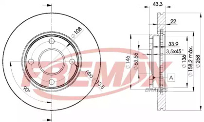 Тормозной диск FREMAX для FORD FOCUS седан (DFW) 1.8 16V