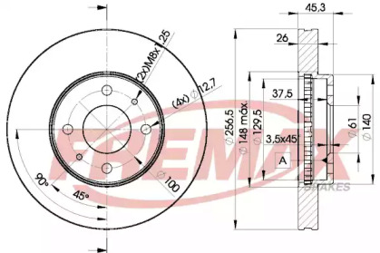 Тормозной диск FREMAX для NISSAN SUNNY III Liftback (N14) 2.0 i 16V