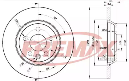 Дисковой тормозной механизм FREMAX для VW TRANSPORTER IV c бортовой платформой/ходовая часть (70XD) 1.9 TD